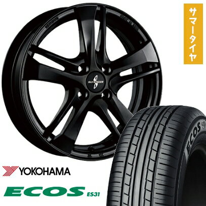【取付対象】165/55R15 夏タイヤ ホイール4本セット N-BOX タント ワゴンR YOKOHAMA エコス ES31 BRIDGESTONE サヴェンサー AW5s 15インチ【送料無料】
