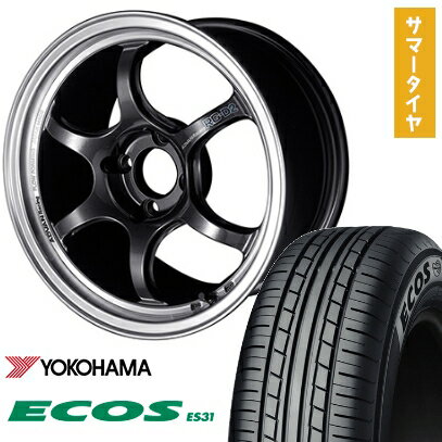 【取付対象】165/50R15 夏タイヤ ホイール4本セット エブリイワゴン YOKOHAMA エコス ES31 YOKOHAMA アドバンレーシング RG-DII 15インチ【送料無料】