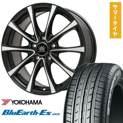【取付対象】215/40R18 夏タイヤ ホイール4本セット プリウス YOKOHAMA ブルーアース ES32 PREMIX アマルフィV Jr(ブラックポリッシュ) 18インチ【送料無料】