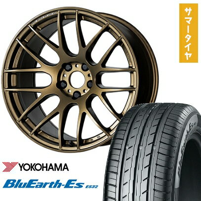 【取付対象】215/45R18 夏タイヤ ホイール4本セット YOKOHAMA ブルーアース ES32 (5/114車用) WORK エモーション M8R 18インチ【送料無料】
