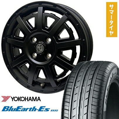 【取付対象】145/80R13 夏タイヤ ホイール4本セット YOKOHAMA ブルーアース ES32 (軽自動車用) RIVAI オフロード プラスティックボム 13インチ【送料無料】