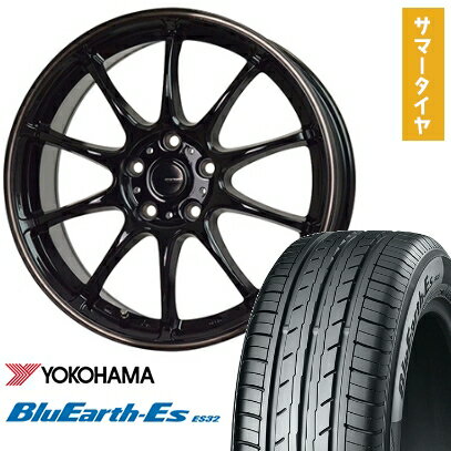 【取付対象】205/55R16 夏タイヤ ホイール4本セット YOKOHAMA ブルーアース ES32 (5/100車用) HOT STUFF ジースピード P-07 16インチ【送料無料】
