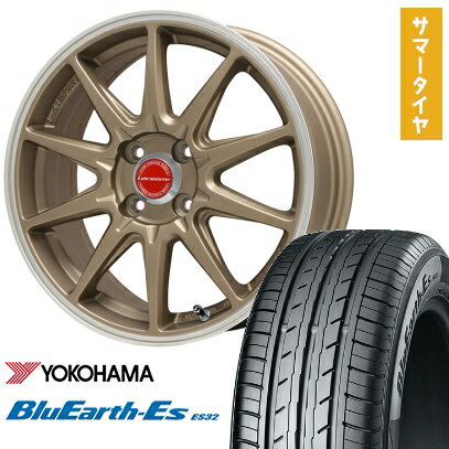 【取付対象】185/60R15 夏タイヤ ホイール4本セット YOKOHAMA ブルーアース ES32 (4/100車用) LEHRMEISTER LMスポーツRS10(マットブロンズリムポリッシュ) 15インチ【送料無料】