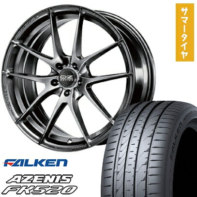 【取付対象】225/35R19 夏タイヤ ホイール4本セット FALKEN アゼニス FK520L (5/100車用) OZ レッジェーラHLT 19インチ【送料無料】