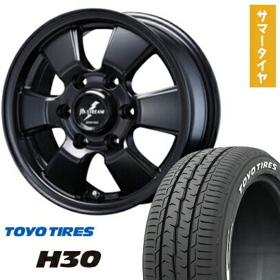 【取付対象】195/80R15 夏タイヤ ホイール4本セット NV350キャラバン TOYO H30 107/105N BLEST バーンズテック JHストリーム 15インチ【送料無料】