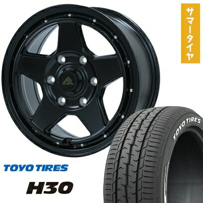 【取付対象】195/80R15 夏タイヤ ホイール4本セット ハイエース200系 TOYO H30 107/105N ALGERNON フェニーチェ クロスXC5 15インチ【送料無料】