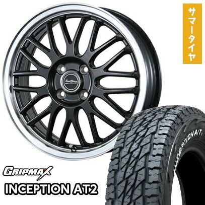 【取付対象】145/80R12 夏タイヤ ホイール4本セット 軽自動車用（軽トラ 軽バン） GRIPMAX インセプション A/TII RWL 80/78N(限定) ブレスト ビートステージ MT-C 12インチ【送料無料】