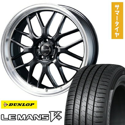 【取付対象】215/35R19 夏タイヤ ホイール4本セット DUNLOP ルマン V+(ファイブプラス) (5/114車用) ブレスト ユーロスポーツ タイプ805 セミグロスブラック 19インチ【送料無料】