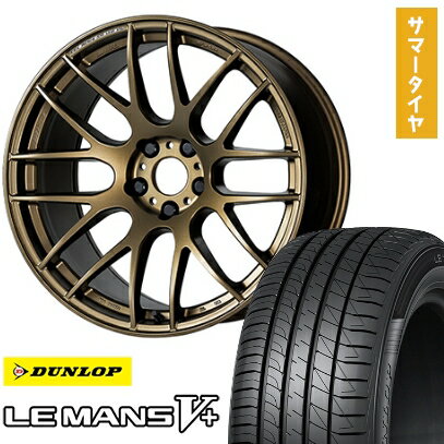 【取付対象】215/40R18 夏タイヤ ホイール4本セット DUNLOP ルマン V+(ファイブプラス) (5/100車用) WORK エモーション M8R 18インチ【送料無料】