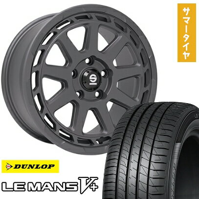 【取付対象】225/45R18 夏タイヤ ホイール4本セット DUNLOP ルマン V+(ファイブプラス) (5/114車用) OZ SPARCO グラベル 18インチ【送料無料】