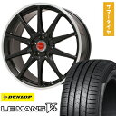 【取付対象】215/40R18 夏タイヤ ホイール4本セット DUNLOP ルマン V+(ファイブプラス) (5/100車用) LEHRMEISTER LMスポーツRS10(グロスブラックリムポリッシュ) 18インチ【送料無料】