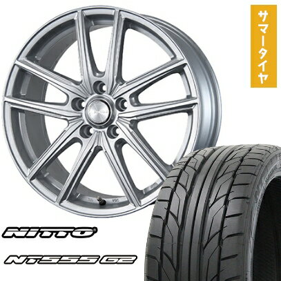 【取付対象】225/40R18 夏タイヤ ホイール4本セット NITTO NT555 G2 (5/100車用) BRIDGESTONE エコフォルム SE-20 18インチ【送料無料】