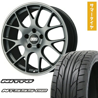 【取付対象】245/45R19 夏タイヤ ホイール4本セット NITTO NT555 G2 (5/114車用) BBS GERMANY CH-R サテンチタニウム 19インチ【送料無料】