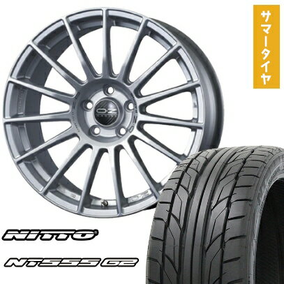 【取付対象】215/40R18 夏タイヤ ホイール4本セット プリウス NITTO NT555 G2 OZ SツーリズモLM 18インチ【送料無料】