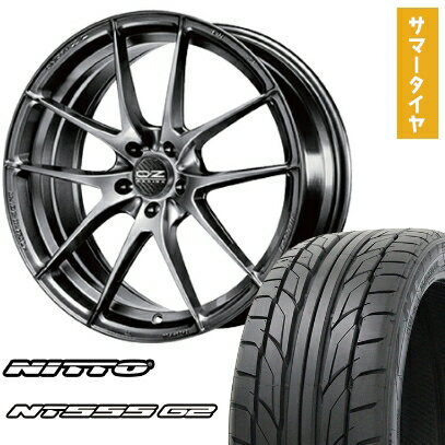 【取付対象】225/40R19 夏タイヤ ホイール4本セット NITTO NT555 G2 (5/114車用) OZ レッジェーラHLT 19インチ【送料無料】