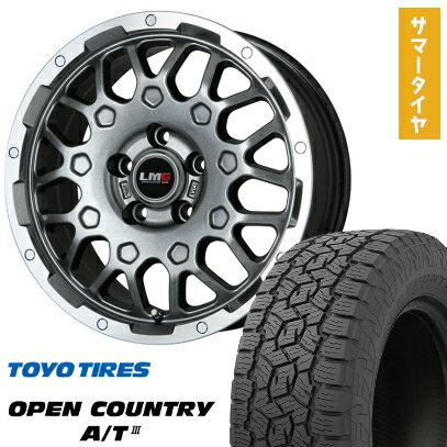【取付対象】225/70R16 夏タイヤ ホイール4本セット TOYO OPEN COUNTRY A/T III RBL (5/114車用) LEHRMEISTER LMG MS-9W ガンメタリムポリッシュ 16インチ【送料無料】