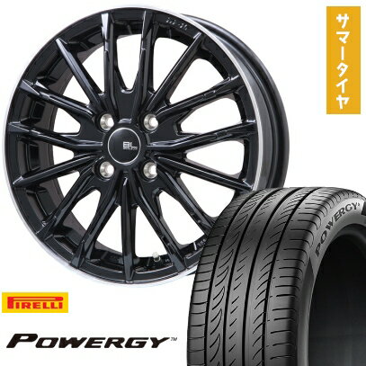 【取付対象】205/55R16 夏タイヤ ホイール4本セット PIRELLI パワジー (5/100車用) BRANDLE-LINE DF-10M グロスブラック/リムポリッシュ 16インチ【送料無料】