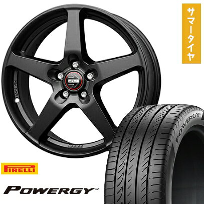 【取付対象】205/55R16 夏タイヤ ホイール4本セット PIRELLI パワジー (5/100車用) MOMO ファイブ 16インチ【送料無料】