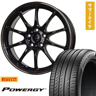 【取付対象】215/45R17 夏タイヤ ホイール4本セット PIRELLI パワジー (5/100車用) HOT STUFF ジースピード P-07 17インチ【送料無料】