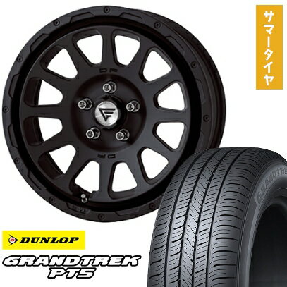 【取付対象】225/70R16 夏タイヤ ホイール4本セット DUNLOP グラントレック PT5 (5/114車用) DELTA FORCE オーバル 16インチ【送料無料】