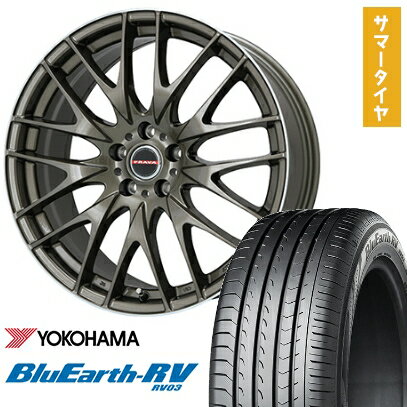 【取付対象】245/35R20 夏タイヤ ホイール4本セット YOKOHAMA ブルーアース RV-03 (5/114車用) BIGWAY LEYSEEN プラバ9M(ブロンズ/リムポリッシュ) 20インチ【送料無料】