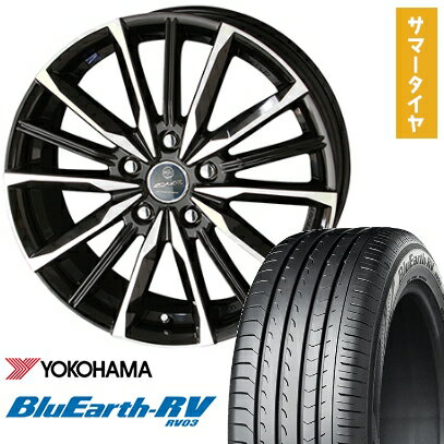 【取付対象】225/45R18 夏タイヤ ホイール4本セット YOKOHAMA ブルーアース RV-03 (5/114車用) KYOHO スマック プライム ヴァルキリー 18インチ【送料無料】