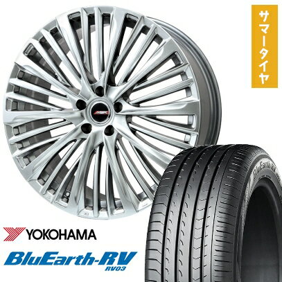【取付対象】225/40R19 夏タイヤ ホイール4本セット YOKOHAMA ブルーアース RV-03 (5/114車用) PREMIX MER-X(ハイパーシルバー) 19インチ【送料無料】