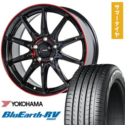 【取付対象】205/55R16 夏タイヤ ホイール4本セット YOKOHAMA ブルーアース RV-03 (5/114車用) HOT STUFF ジースピード P-05R 16インチ【送料無料】