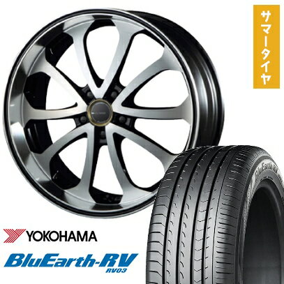 【取付対象】225/40R19 夏タイヤ ホイール4本セット YOKOHAMA ブルーアース RV-03 (5/114車用) MZ SPEED ジュノウ バベル 19インチ【送料無料】