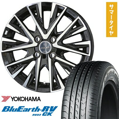 【取付対象】165/65R13 夏タイヤ ホイール4本セット YOKOHAMA ブルーアース RV-03CK (4/100車用) KYOHO スマック レジーナ 13インチ【送料無料】