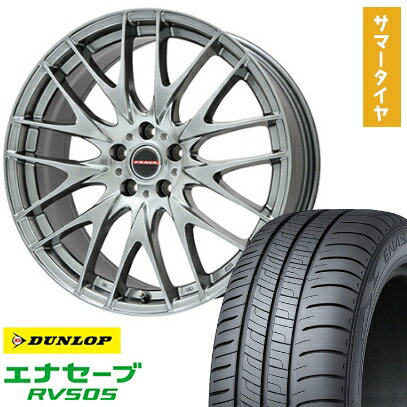 【取付対象】245/35R20 夏タイヤ ホイール4本セット DUNLOP エナセーブ RV505 (5/114車用) BIGWAY LEYSEEN プラバ9M(クロームハイパーシルバー) 20インチ【送料無料】