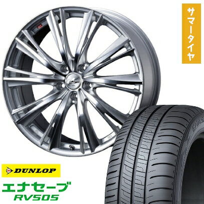 【取付対象】225/55R18 夏タイヤ ホイール4本セット DUNLOP エナセーブ RV505 (5/100車用) WEDS レオニス WX 18インチ【送料無料】