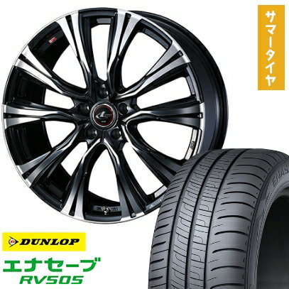 【取付対象】225/45R18 夏タイヤ ホイール4本セット DUNLOP エナセーブ RV505 (5/114車用) WEDS レオニス VR 18インチ【送料無料】