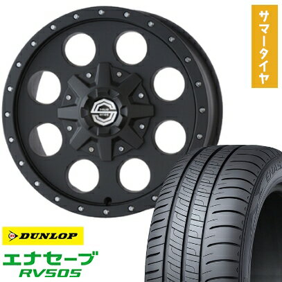 【取付対象】215/65R16 夏タイヤ ホイール4本セット DUNLOP エナセーブ RV505 (5/114車用) SOLID RACING Iメタル X 16インチ【送料無料】