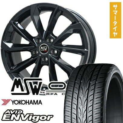 【取付対象】225/35R19 夏タイヤ ホイール4本セット YOKOHAMA エイビッド エンビガーS321 (5/114車用) MSW by OZ Racing MSW 42(グロスブラック) 19インチ【送料無料】