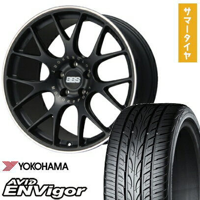 【取付対象】225/40R19 夏タイヤ ホイール4本セット YOKOHAMA エイビッド エンビガーS321 (5/114車用) BBS GERMANY CH-R サテンブラック 19インチ【送料無料】