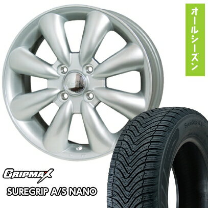 【取付対象】165/55R15 オールシーズンタイヤ ホイール4本セット N-BOX タント ワゴンR GRIPMAX シュア..