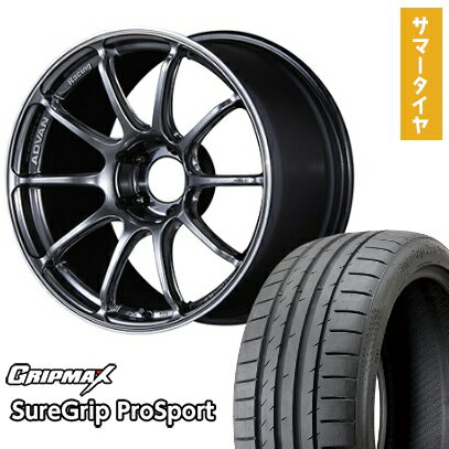 【取付対象】215/50R18 夏タイヤ ホイール4本セット GRIPMAX シュアグリップ PRO SPORTS BSW（限定） (5/114車用) YOKOHAMA アドバンレーシング RSIII 18インチ【送料無料】