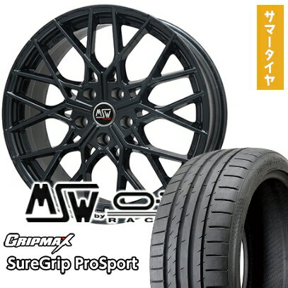 【取付対象】225/40R19 夏タイヤ ホイール4本セット GRIPMAX シュアグリップ PRO SPORTS BSW（限定） (5/114車用) MSW by OZ Racing MSW 74(グロスブラック) 19インチ【送料無料】