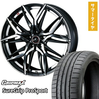 【取付対象】215/45R18 夏タイヤ ホイール4本セット GRIPMAX シュアグリップ PRO SPORTS BSW（限定） (5/114車用) WEDS レオニス LM 18インチ【送料無料】