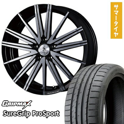 【取付対象】225/35R19 夏タイヤ ホイール4本セット GRIPMAX シュアグリップ PRO SPORTS BSW（限定） (5/100車用) KSPEC SILK BLAZE ヴォルツァ 19インチ【送料無料】