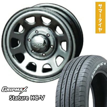 【取付対象】215/65R16 夏タイヤ ホイール4本セット ハイエース200系 GRIPMAX スタチャー HC-V RWL 109/107S（限定） AWC デイトナIIリバース クローム 16インチ【送料無料】