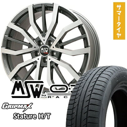 【取付対象】225/60R18 夏タイヤ ホイール4本セット GRIPMAX スタチャー H/T BSW（限定） (5/114車用) MSW by OZ Racing MSW 49(グロスガンメタルポリッシュ) 18インチ【送料無料】