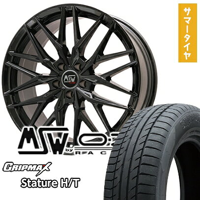 【取付対象】235/55R19 夏タイヤ ホイール4本セット GRIPMAX スタチャー H/T BSW（限定） (5/114車用) MSW by OZ Racing MSW 50(グロスブラック) 19インチ【送料無料】
