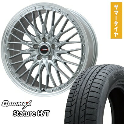 【取付対象】225/55R19 夏タイヤ ホイール4本セット GRIPMAX スタチャー H/T BSW（限定） (5/114車用) PREMIX MER PROMESH ダークシルバー/リムポリッシュ 19インチ【送料無料】