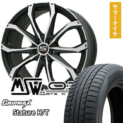 【取付対象】235/55R19 夏タイヤ ホイール4本セット GRIPMAX スタチャー H/T BSW（限定） (5/114車用) MSW by OZ Racing MSW 48(マットブラックポリッシュ) 19インチ【送料無料】