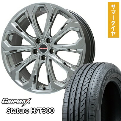 【取付対象】225/55R19 夏タイヤ ホイール4本セット GRIPMAX スタチャー H/T300 BSW（限定） (5/114車用) BIGWAY LEYSEEN プラバ5X(クロームハイパーシルバー) 19インチ【送料無料】