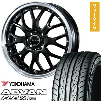 【取付対象】195/40R17 夏タイヤ ホイール4本セット YOKOHAMA アドバン フレバV701 (4/100車用) BLEST ユーロスポーツ タイプ815 17インチ【送料無料】