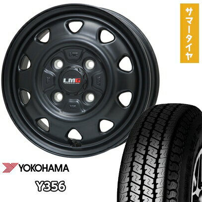 【取付対象】※アクティトラックは装着不可 夏タイヤ ホイール4本セット 145/80R12 80/78N ヨコハマ Y356 (軽自動車用) LEHRMEISTER LMG OFF-STYLE(マットブラック) 12インチ【送料無料】