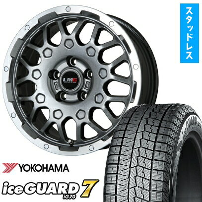 【取付対象】235/60R18 スタッドレスタイヤ ホイール4本セット YOKOHAMA アイスガード セブンIG70 (5/114車用) LEHRMEISTER LMG MS-9W ガンメタリムポリッシュ 18インチ【送料無料】
